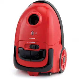 Aspirator cu sac Heinner HVC-VB750RD, putere 750W, putere de aspirare: 180W, sac textil 1.6 L, control variabil al puterii, nivel de zgomot: 78dB, Rosu