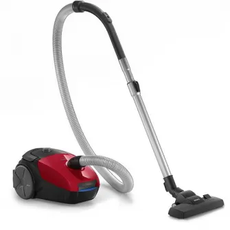 Aspirator cu sac Philips PowerGo FC8243/09, 750 W, 3L, filtru antialergic, Rosu