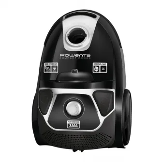 Aspirator cu sac Rowenta Compact Power Animal Care RO3985EA, 750W, tub telescopic din metal, sac Hygiene+, negru