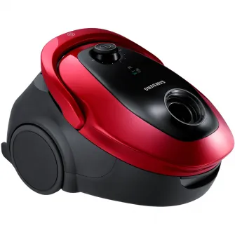 Aspirator cu sac Samsung VC07M25E0WR, 2.5 l, 700 W, Tub telescopic, Accesorii 2 in 1, Rosu