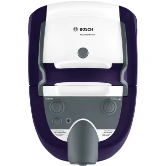 Aspirator cu spalare Bosch BWD41740, 1700 W, 5 L, Filtru Epa, Perie Turbo, tub telescopic din metal, Alb/Mov