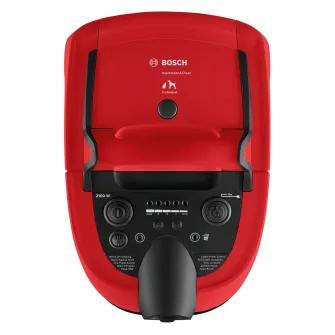 Aspirator cu spalare Bosch BWD421PET, 2100 W, Filtru Hepa, Perii Turbo si saltea, Reglare electronica a puterii, Rosu/Negru