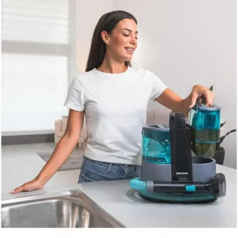 Aspirator cu spalare Cecotec Conga 4000 Carpet&Spot Clean XL 08425, 400W, putere aspirare 12kpa, rezervor apa/detergent, rezervor apa murdara, curatare covoare, tapiterie, saltele, pulverizare, gri/negru