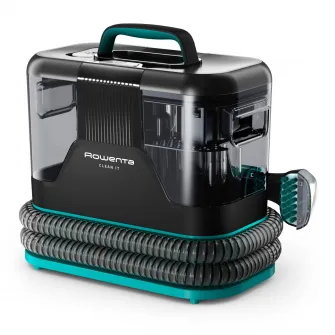 Aspirator cu spalare Rowenta Clean IT IN5020F0, 750W, putere aspirare 13.5kpa, rezervor apa & detergent 2.3L, rezervor apa murdara 1.5L, perii 8/15 cm, accesoriu spatii inguste & incaltaminte, auto clean, detergent 250ml inclus, husa, negru