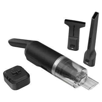 Aspirator de bucatarie fara fir KitchenAid Go 5KKVR121BM, cu baterie, Negru mat