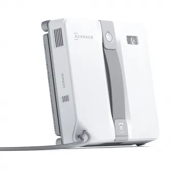 Aspirator de curatat geamuri WINBOT MINI Grey Ecovacs, tehnologie WIN-SLAM 3.0, putere de aspirare 3200Pa, capacitate rezervor apa 60ml, pad microfibra, 3 moduri de curatare, alb