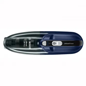 Aspirator de mana Bosch BHN20L, 18 V Li-Ion, Autonomie 45 min, 2 trepte de putere, Albastru