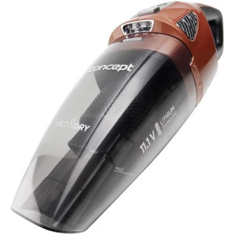 Aspirator de mana Concept VP4360, 11.1 V, Wet & Dry, 0.45 L, lichid 150 ml, 2 niveluri putere, filtru HEPA, Bronz