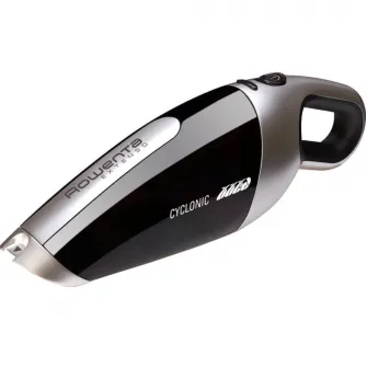 Aspirator de mana Rowenta AC476901, 7.2 V, Autonomie 16 min, Sistem cyclonic, Aspirare uscata, Negru/Argintiu