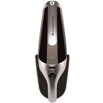 Aspirator de mana Rowenta AC476901, 7.2 V, Autonomie 16 min, Sistem cyclonic, Aspirare uscata, Negru/Argintiu