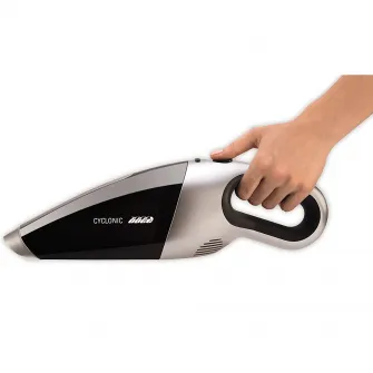Aspirator de mana Rowenta AC476901, 7.2 V, Autonomie 16 min, Sistem cyclonic, Aspirare uscata, Negru/Argintiu