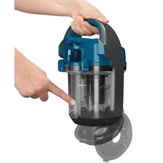 Aspirator fara sac Bosch BGS05A220, 700 W, 1.5 l, 3 A, Filtru igienic PureAir, Negru/Albastru