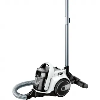 Aspirator fara sac Bosch BGS05A222, 3A, 700W, 1.5 l, filtru EPA 12, perie multifunctionala, perie parchet, Alb