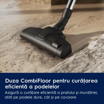Aspirator fara sac Electrolux 300 EL31C1LDB, 850 W, recipient praf 2l, filtrare HEPA, raza de actiune 8 m, albastru denim/negru