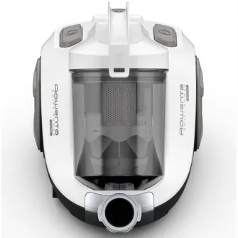 Aspirator fara sac Rowenta Swift Power Cyclonic RO2957EA, 750W,Clasa A, tehnologie ciclonica, 7.6m, motor Effitech, Animal Care, Alb/Negru