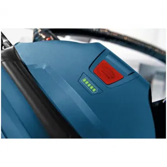 Aspirator pe acumulator Bosch Professional 06019C6302, 18 V, 115 mbari, 6 l volum recipient, curea de umar, 3 buc tub aspiratie, 1 adaptor scula electrica, furtun 1.6 m, duza rosturi, 4 roti, teava cu cot, filtru burduf praf, duza pardoseli