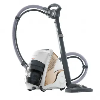 Aspirator Polti Unico MCV 85 Total Clean & Turbo, 2200 W Filtrare Multiciclonica 5 Stadii, Functie Igienizare Abur si Uscare , HEPA, Auriu