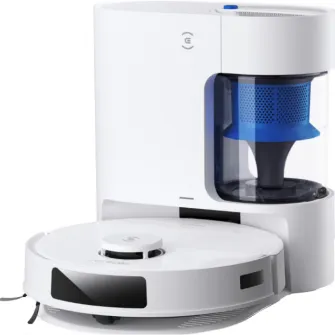 Aspirator robot Ecovacs DEEBOT N20 Plus, aspirator si mop, autonomie 300 min, recipient praf 0.4L, statie auto curatare Pure Cyclone, alb