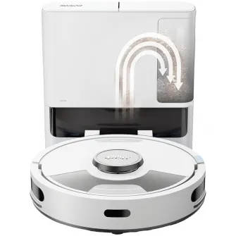 Aspirator robot Shark Matrix Plus 2in1 RV2620WAEUWH, statie de eliminare automata a prafului 1.8l, 14.8V, autonomie max 110 min, CleanEdge Detect, Sonic mop, filtru Anti-Allergen Complete Seal, perie cu tehnologie Anti-Hair Wrap, alb
