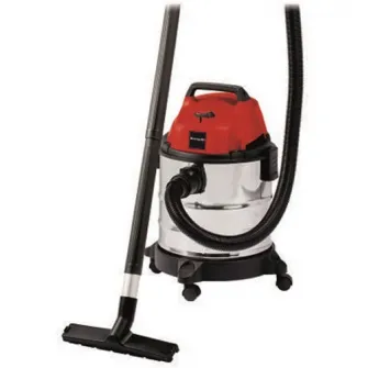 Aspirator umed/uscat Einhell TH-VC 1820 S,putere 1250 W, putere aspiratie 18 kPa,conector suflare aer,furtun 150 cm,suport accesorii, rezervor otel inoxidabil 20 L