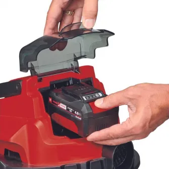 Aspirator umed/uscat pe acumulator Einhell Power X-Change TC-VC 18/15 Li-Solo, 18 V, 15 l capacitate vas plastic, 1.5 m/36 mm furtun, accesorii incluse, fara acumulator/incarcator