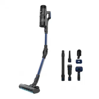 Aspirator vertical 4 in 1 Cecotec Conga Rockstar 6500 Century ErgoWet Animal 08434, 630 W, 37V Li-Ion, 30 kPa, Mop, Autonomie 100 min, negru/albastru