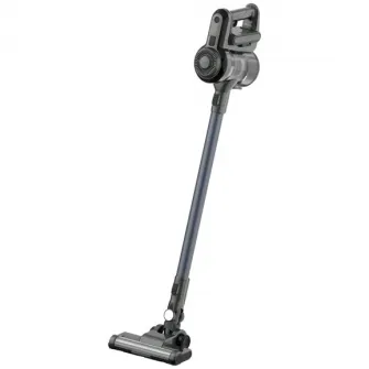 Aspirator vertical Aeno ASC0001, filtru MIF lavabil, 120W, 2200 mAh, autonomie de pana la 45 min, capacitate rezervor praf 500 ml, perie cu lumina LED, set de duze inclus, 1.5kg, Gri