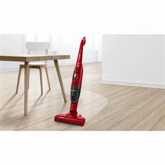 Aspirator vertical Bosch BBHF214R, 14,4 V, 2 in 1, LI-Ion, 2 trepte de putere, autonomie pana la 35 min, Rosu