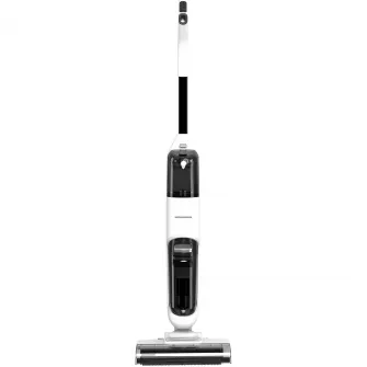 Aspirator vertical cu functie mop HEINNER ONE4FLOOR HSVC-M18WH3in1, aspirare, spalare, mop, sistem autocuratare, putere: 180w si 2 viteze, comenzi on/off, autonomie: 35min aspirare/21 min mop, 2 recipiente apa (curata/colectare): 600/400ml, alb