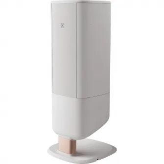 Aspirator vertical Electrolux 800 Hygienic EP83HB25UV, autonomie pana la 90min, 140AW, 3 viteze+AUTO, 0.4 l, statie de golire automata, sac de praf 2 l, perie electrica cu LED, perie UV pentru igienizare tapiterie, duze spatii inguste, zone delicate, alb
