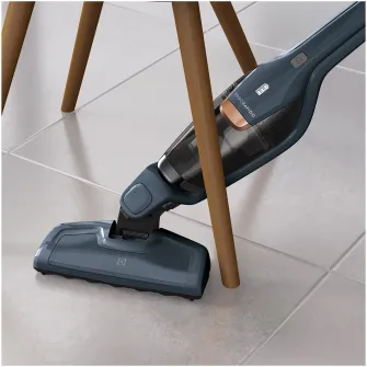 Aspirator vertical Electrolux Ergorapido EERC75DB, 0.5l, 18 V, 35 min autonomie, albastru denim