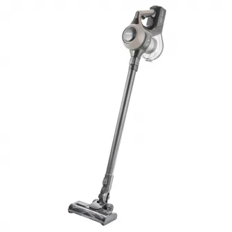 Aspirator vertical fara fir Zelmer ZSVC510, 130W, 2200 mAh, doua trepte de viteza, filtru EPA 12, autonomie pana la 40 min, perie electrica cu lumina LED, recipient de praf de 0.8 l, negru/gri