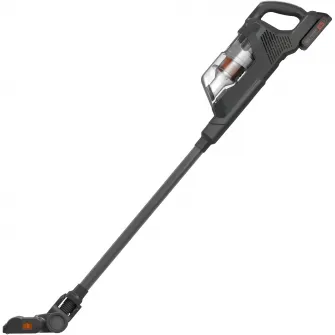Aspirator vertical pe acumulator 2 in 1 Black & Decker PowerSeries Extreme BHFEA18D1, fara sac, acumulator detasabil Li-Ion 18 V 2.0 Ah, autonomie pana la 44 min, tehnologie FloorSense, iluminare LED perie, accesorii