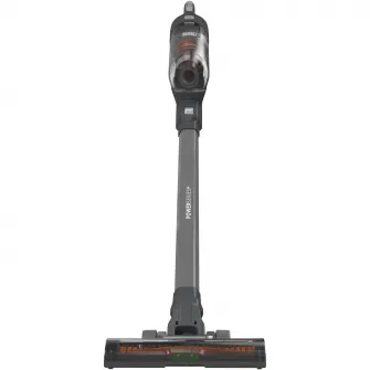 Aspirator vertical pe acumulator 2 in 1 Black & Decker PowerSeries Extreme BHFEA18D1, fara sac, acumulator detasabil Li-Ion 18 V 2.0 Ah, autonomie pana la 44 min, tehnologie FloorSense, iluminare LED perie, accesorii