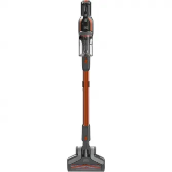 Aspirator vertical pe acumulator 4 in 1 Black & Decker PowerSeries Extreme BHFEV182C, fara sac, acumulator detasabil Li-Ion 18 V 2.0 Ah, autonomie pana la 58 min, indicator status LED, 3 trepte de aspirare, iluminare LED perie, accesorii incluse