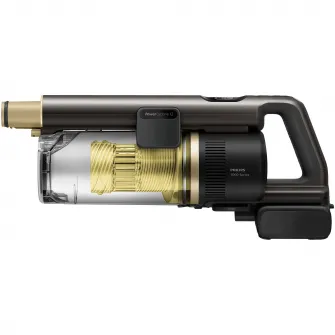 Aspirator vertical Philips XC7167/01 seria 7000, autonomie pana la 80 min, perie moale cu LED, accesoriu spatii inguste cu LED, accesoriu pentru tapiterie cu LED, filtru suplimentar, cap de aspirare PetPro, suport statie de incarcare, modul mop