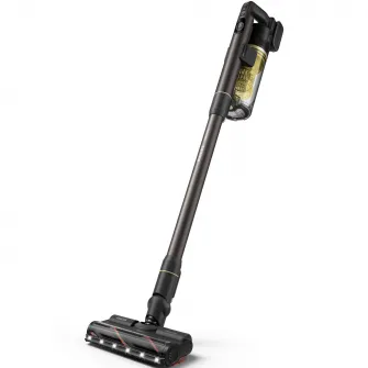 Aspirator vertical Philips XC7167/01 seria 7000, autonomie pana la 80 min, perie moale cu LED, accesoriu spatii inguste cu LED, accesoriu pentru tapiterie cu LED, filtru suplimentar, cap de aspirare PetPro, suport statie de incarcare, modul mop