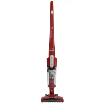 Aspirator vertical Rowenta Air Force Light RH6543, 14.4V, max 30 min, reincarcare 5 ore, duza dreptunghiulara, iluminare cu led, recipient 0.65L, filtru spuma, Rosu