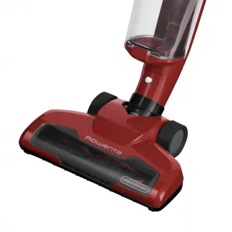 Aspirator vertical Rowenta Air Force Light RH6543, 14.4V, max 30 min, reincarcare 5 ore, duza dreptunghiulara, iluminare cu led, recipient 0.65L, filtru spuma, Rosu