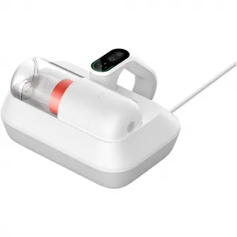 Aspirator Xiaomi Dust Mite Pro BHR8943EU, 14kPa, 400W, UV sterilizare, ultrasunete, filtrare HEPA, perie electrica spiralata, senzor inteligent, recipient transparent pentru praf, alb