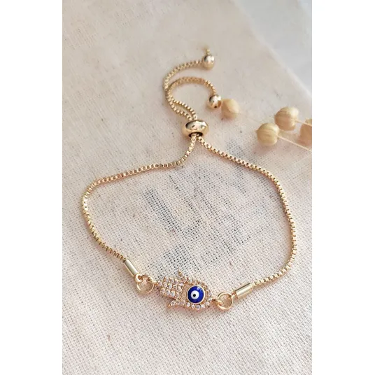 Atelier Miu, Bratara ajustabila cu zirconia, Auriu