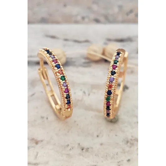 Atelier Miu, Cercei cu zirconia, Auriu rose