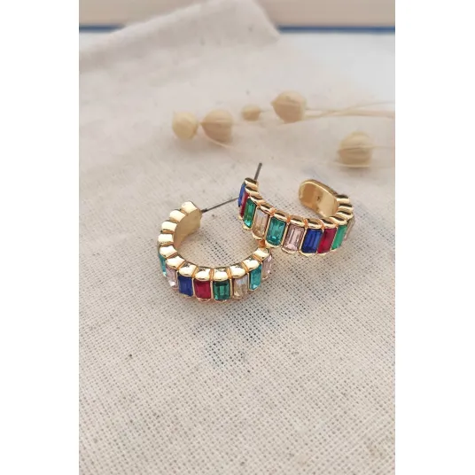 Atelier Miu, Cercei cu zirconia, Auriu rose