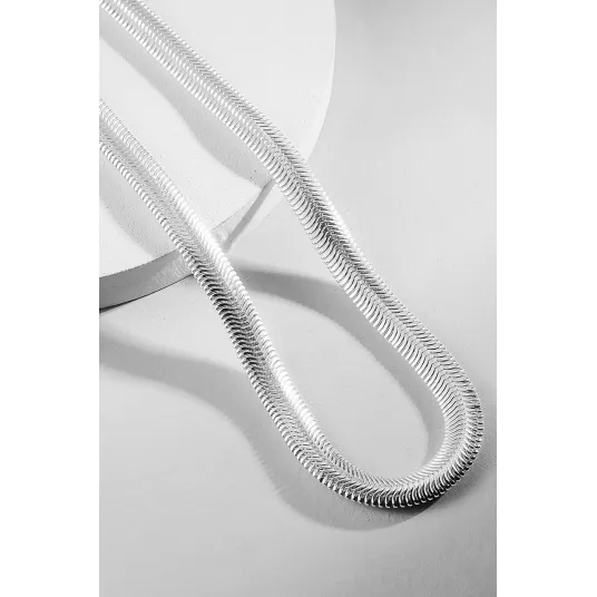 Atelier Miu, Colier minimalist de lant, Argintiu