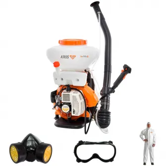Atomizor Ruris A103S, 3 CP, 44 CC,pompa booster, motor TEZ, 2 timpi, 16 l capacitate rezervor solutie, benzina, 4 trepte pulverizare + kit de protectie