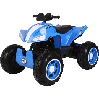 ATV electric pentru copii, Mappy Race, Negru/Albastru