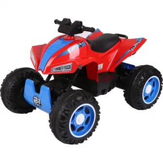ATV electric pentru copii, Mappy Race, Negru/Rosu