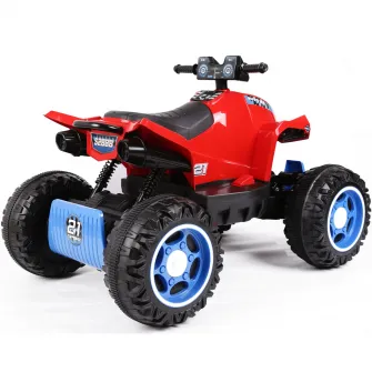 ATV electric pentru copii, Mappy Race, Negru/Rosu