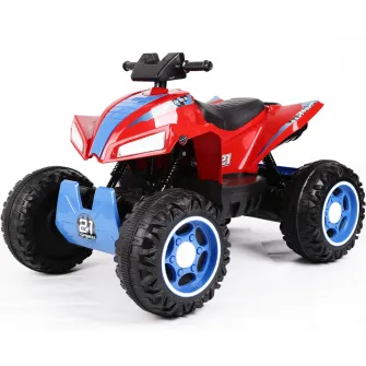 ATV electric pentru copii, Mappy Race, Negru/Rosu