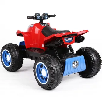 ATV electric pentru copii, Mappy Race, Negru/Rosu